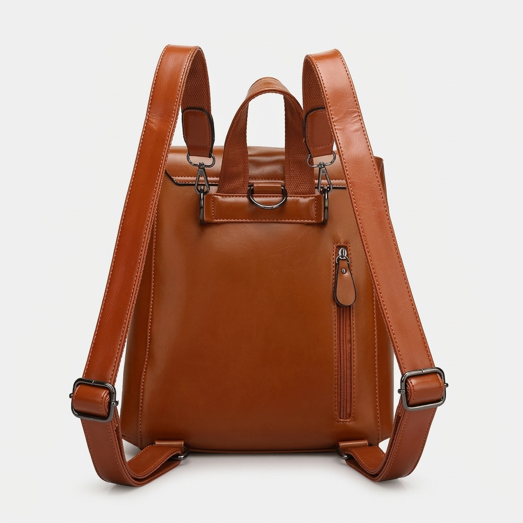 Sloane – Vegan Leather Backpack Women, Flap Travel Bag