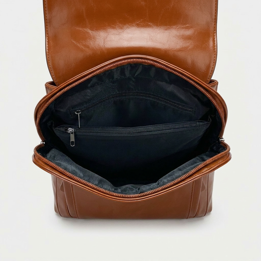 Sloane – Vegan Leather Backpack Women, Flap Travel Bag