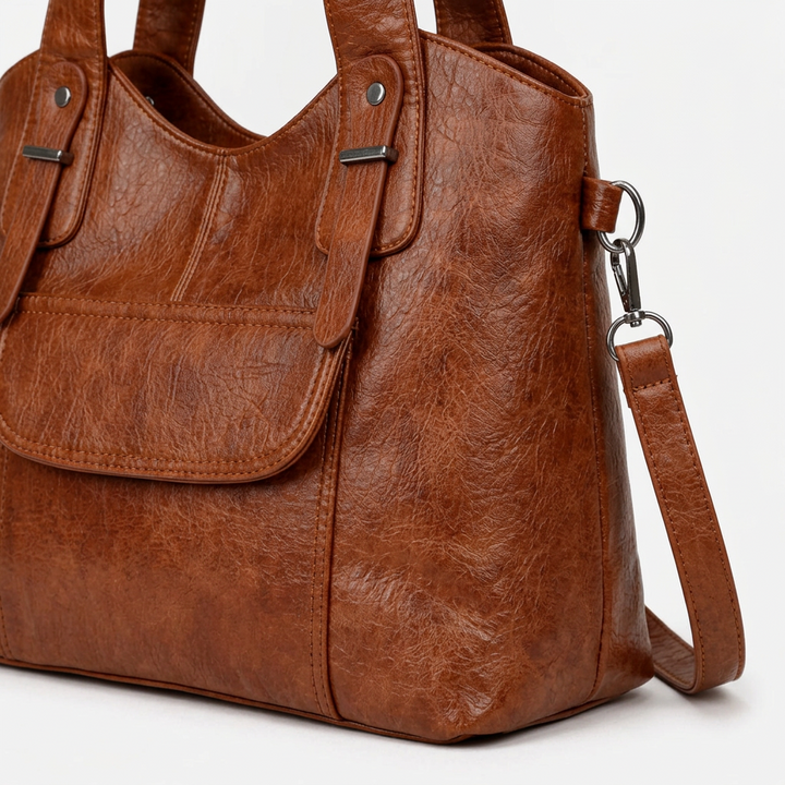 Solene – Large Vegan Cowhide Tote Bag, Shoulder Bag