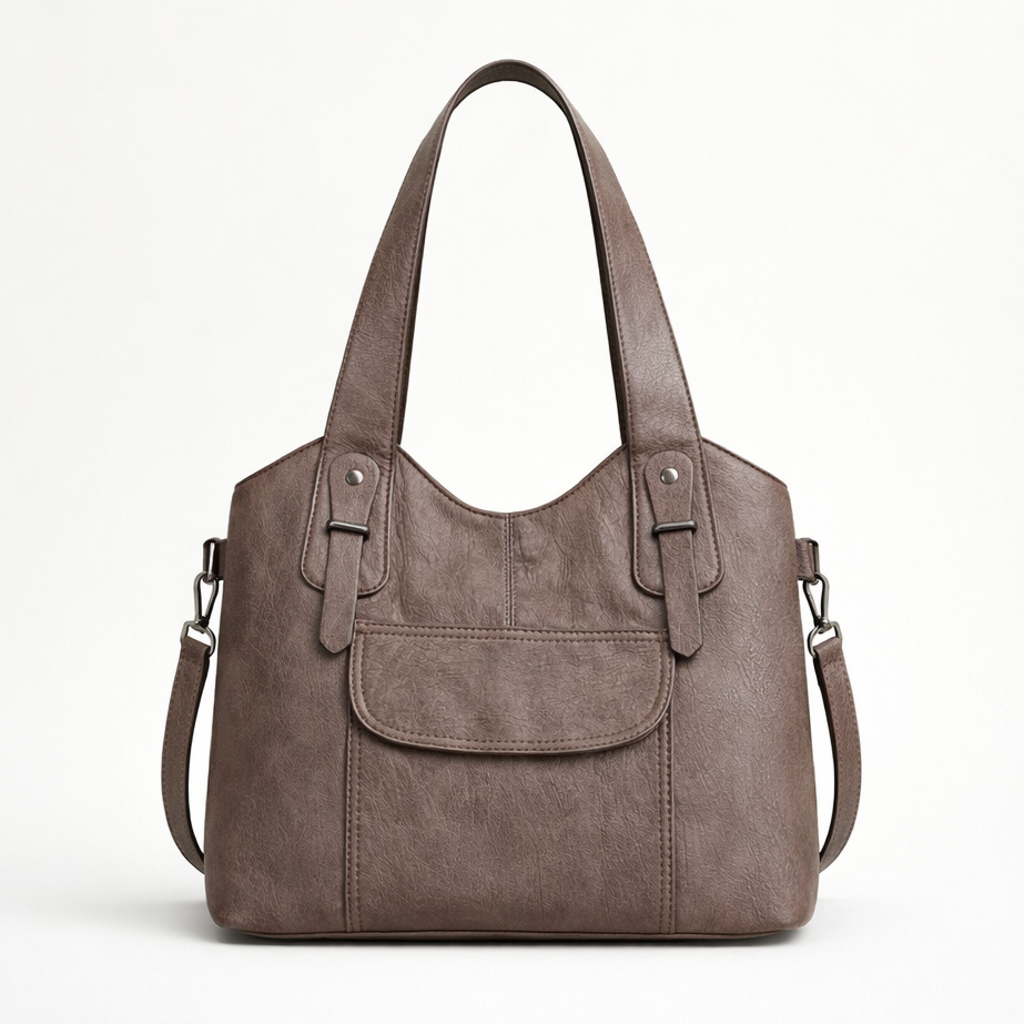Solene – Large Vegan Cowhide Tote Bag, Shoulder Bag