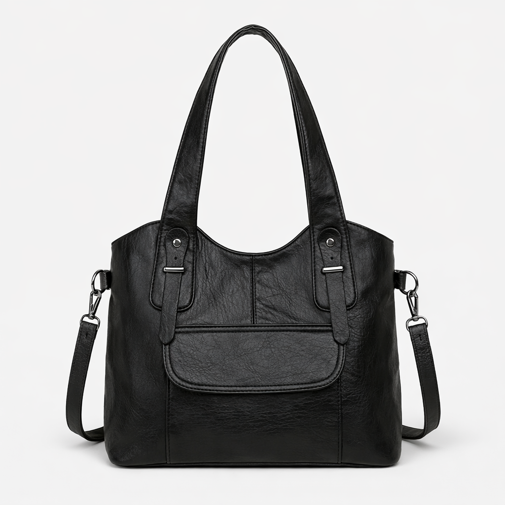 Solene – Large Vegan Cowhide Tote Bag, Shoulder Bag