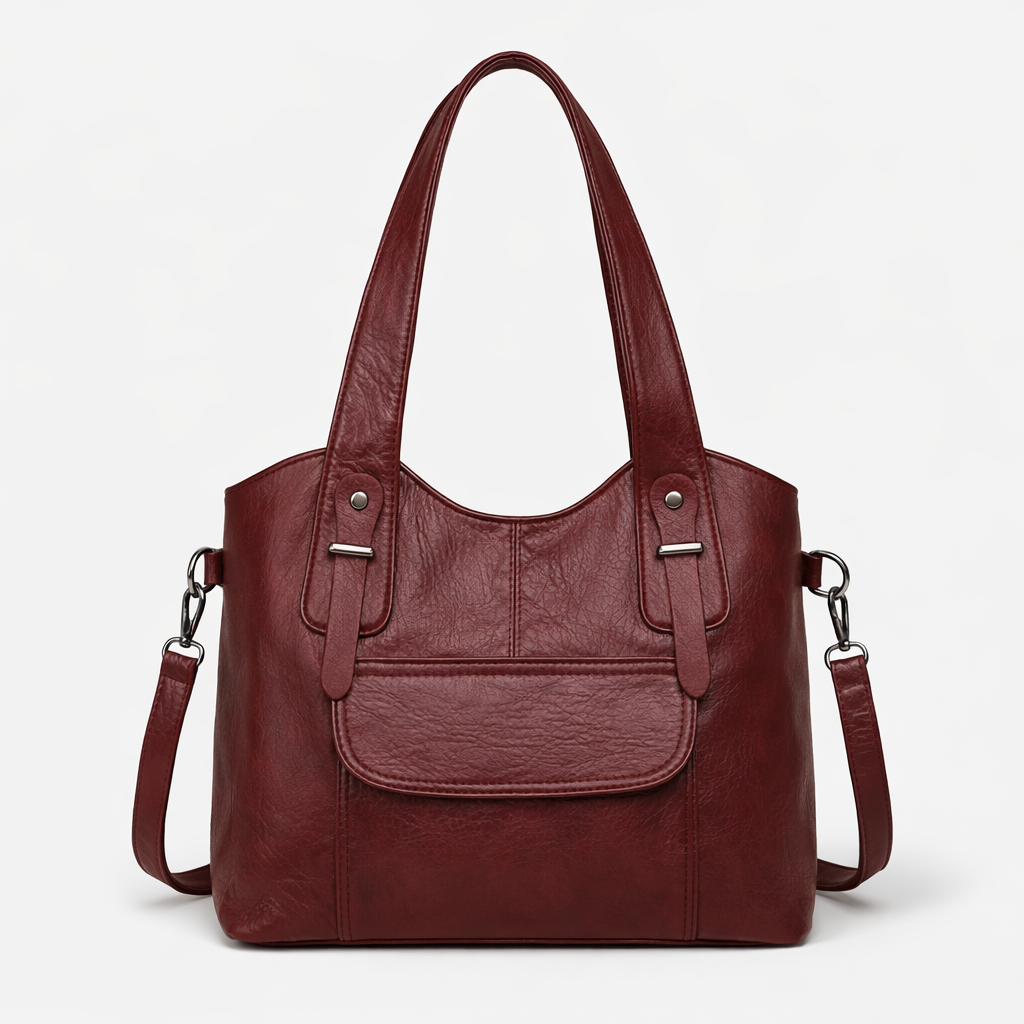 Solene – Large Vegan Cowhide Tote Bag, Shoulder Bag