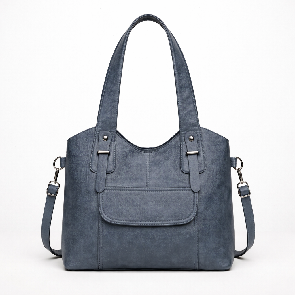 Solene – Large Vegan Cowhide Tote Bag, Shoulder Bag
