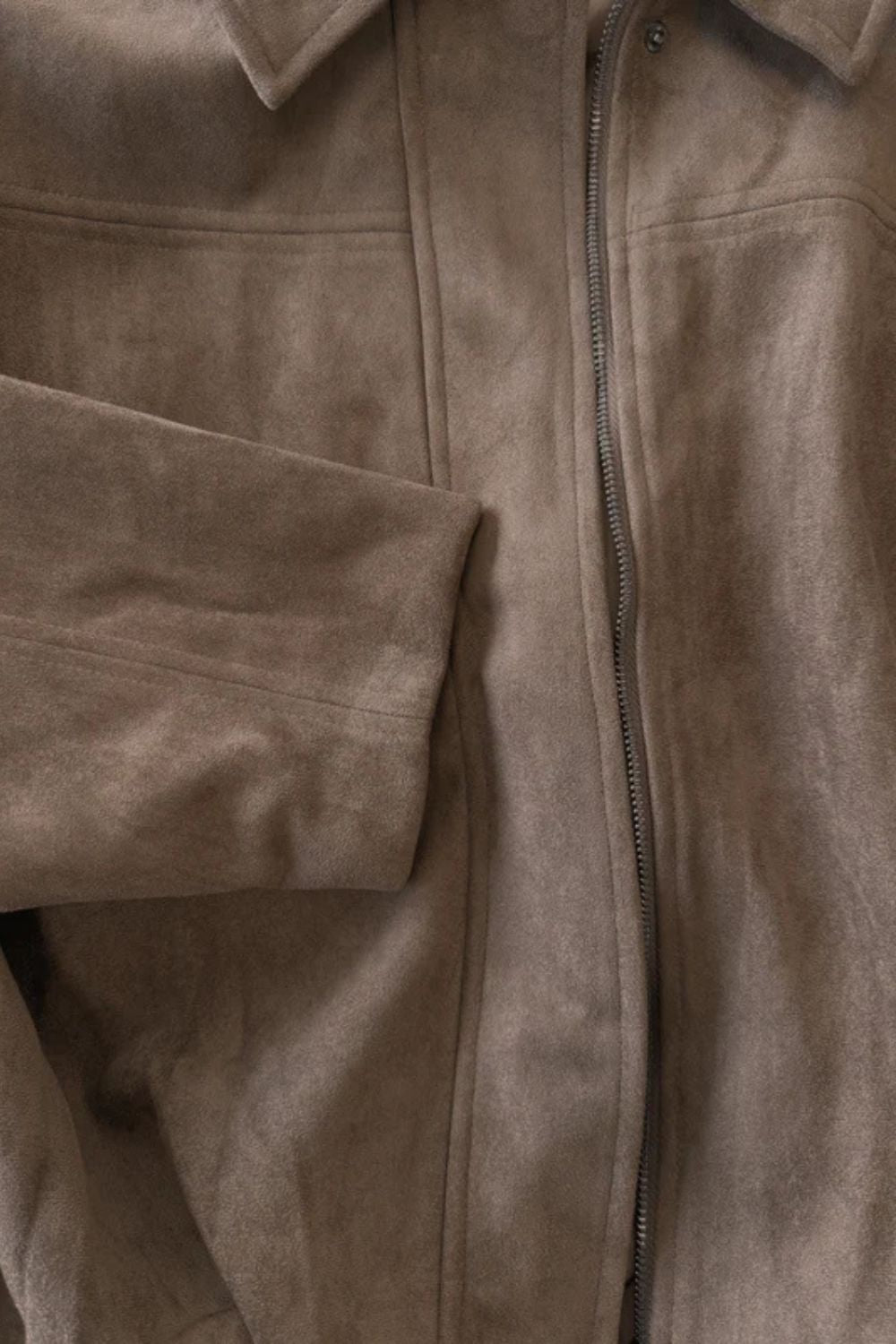 Women's Structured Suede Volume Bomber Jacket