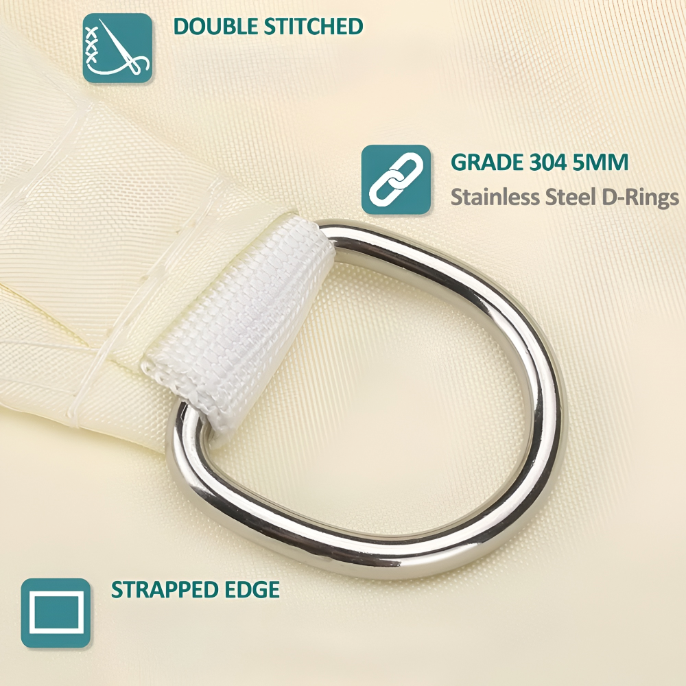 Rectangular Sun Sail Waterproof | Water-Resistant Outdoor Fabric | UV Protection | SkyCover