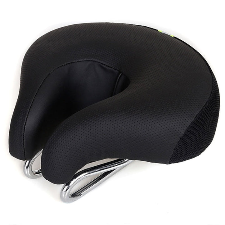 Comfort Zone Noseless Bike Saddle - Padded Mountain Bike Seat in Black
