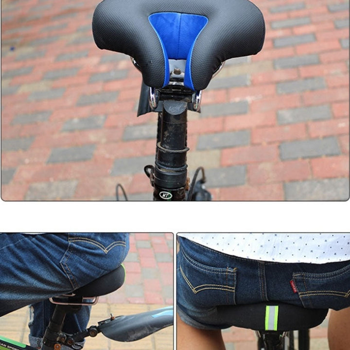 Comfort Zone Noseless Bike Saddle - Padded Mountain Bike Seat in Black
