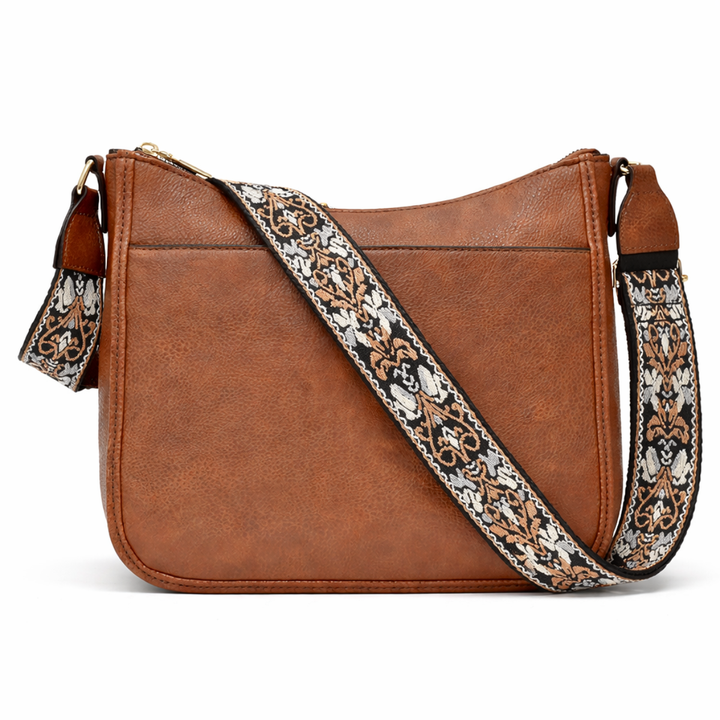 Tana – Vegan Cowhide Crossbody Bag, Boho Guitar Strap