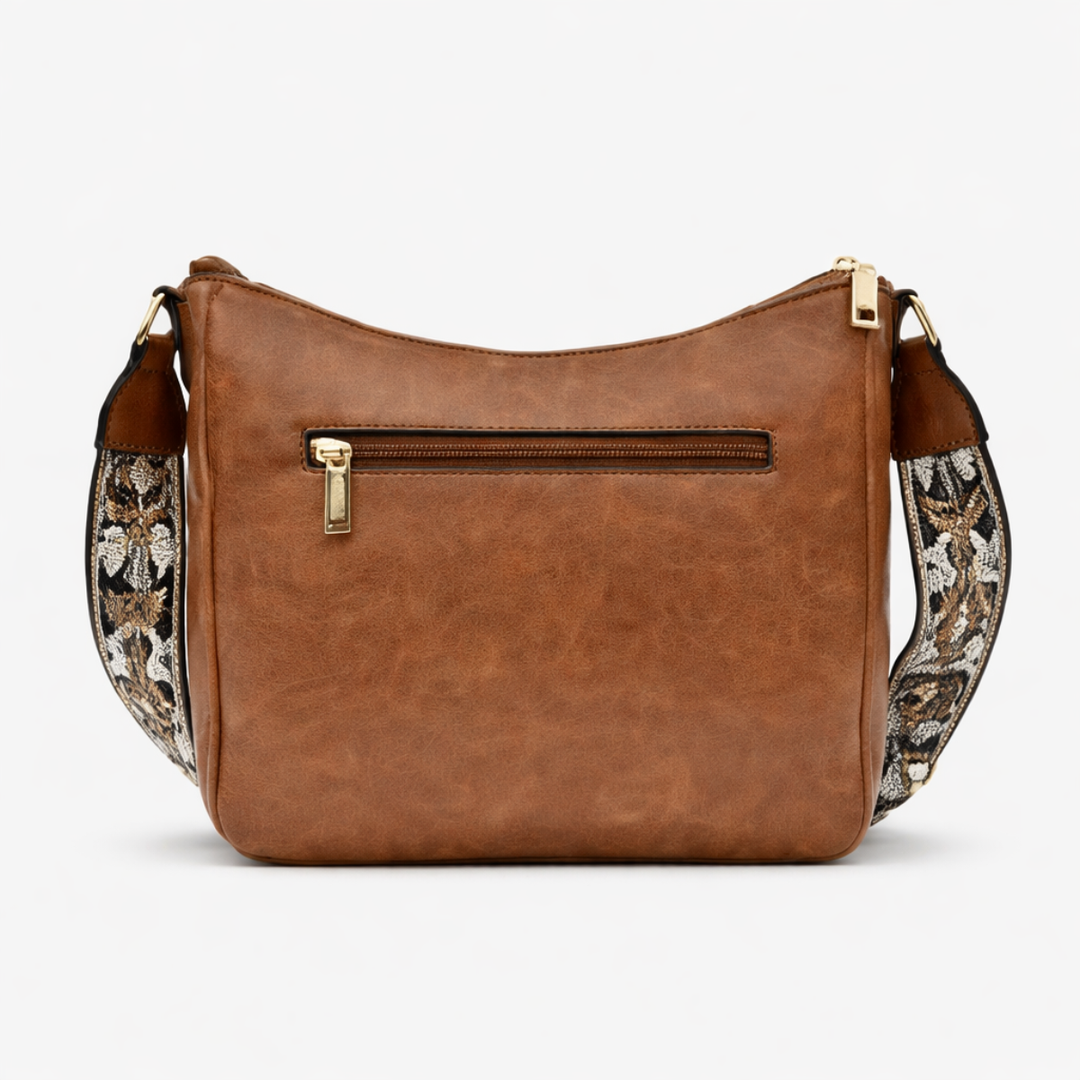Tana – Vegan Cowhide Crossbody Bag, Boho Guitar Strap