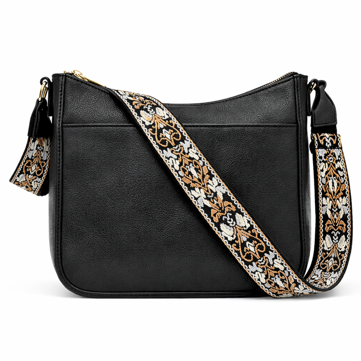 Tana – Vegan Cowhide Crossbody Bag, Boho Guitar Strap