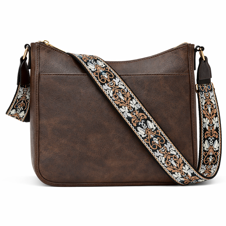 Tana – Vegan Cowhide Crossbody Bag, Boho Guitar Strap