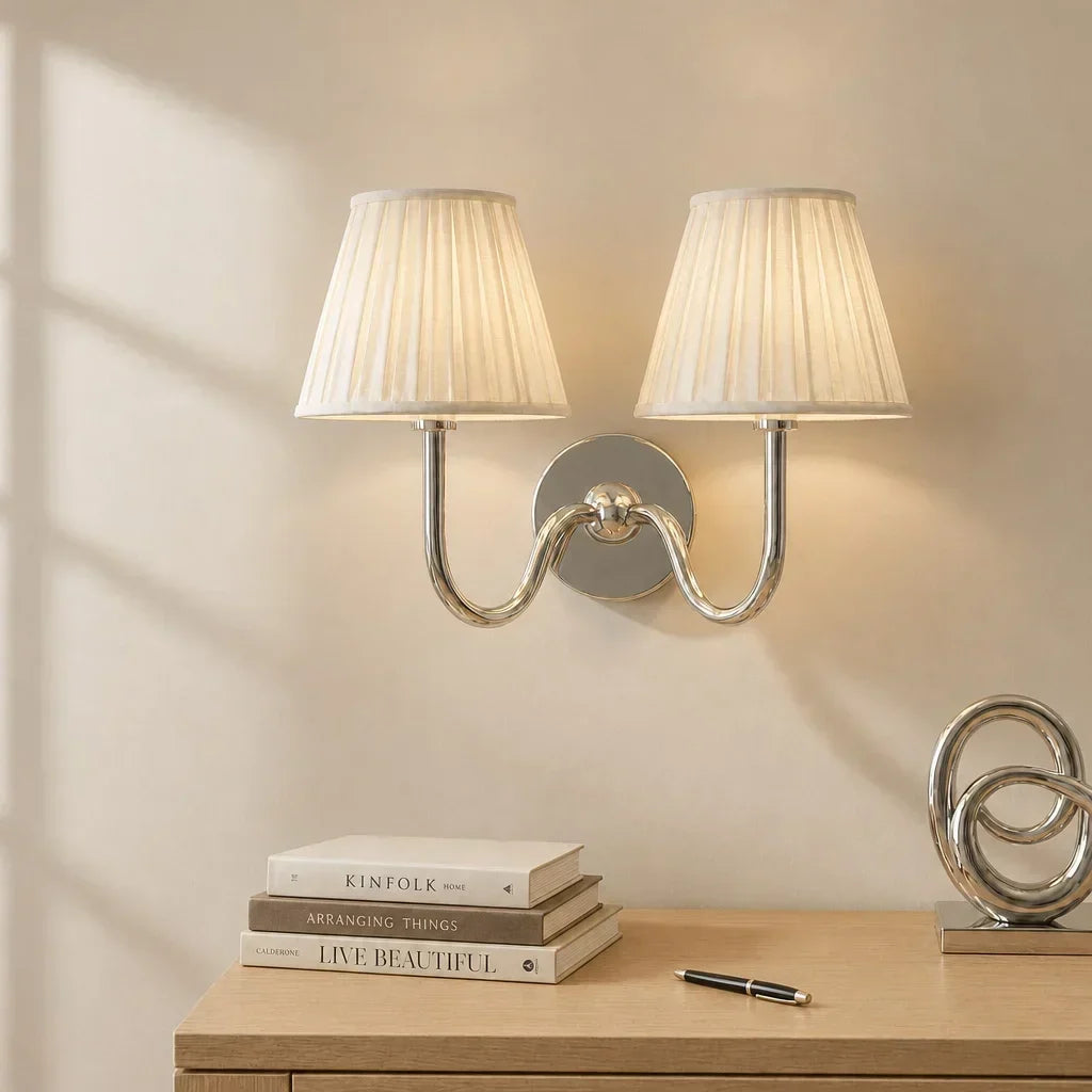 Tansy Classic Traditional Pleated Shade Wall Sconce