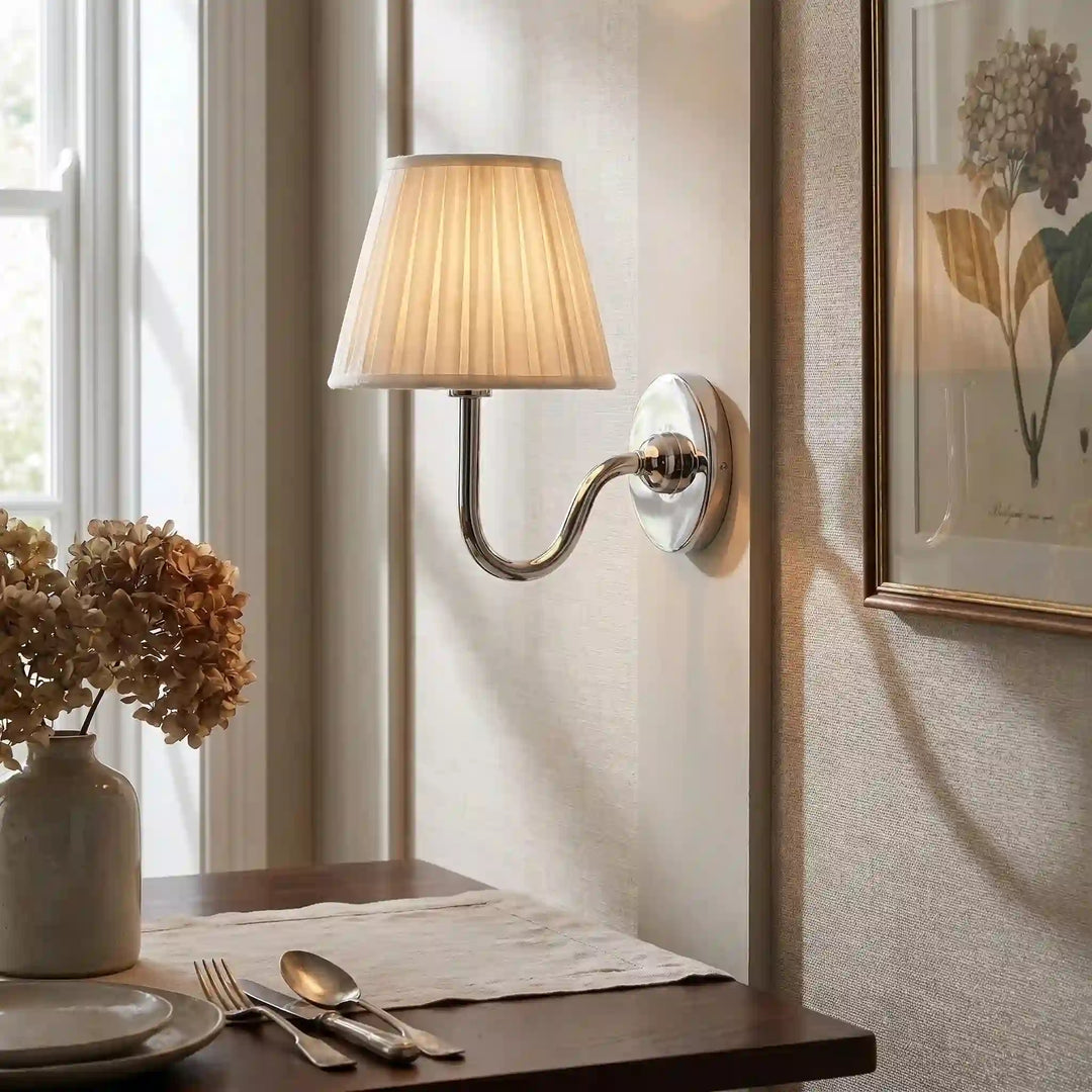 Tansy Classic Traditional Pleated Shade Wall Sconce