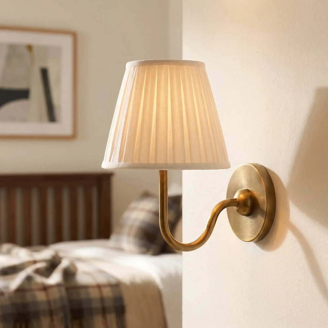 Tansy Classic Traditional Pleated Shade Wall Sconce