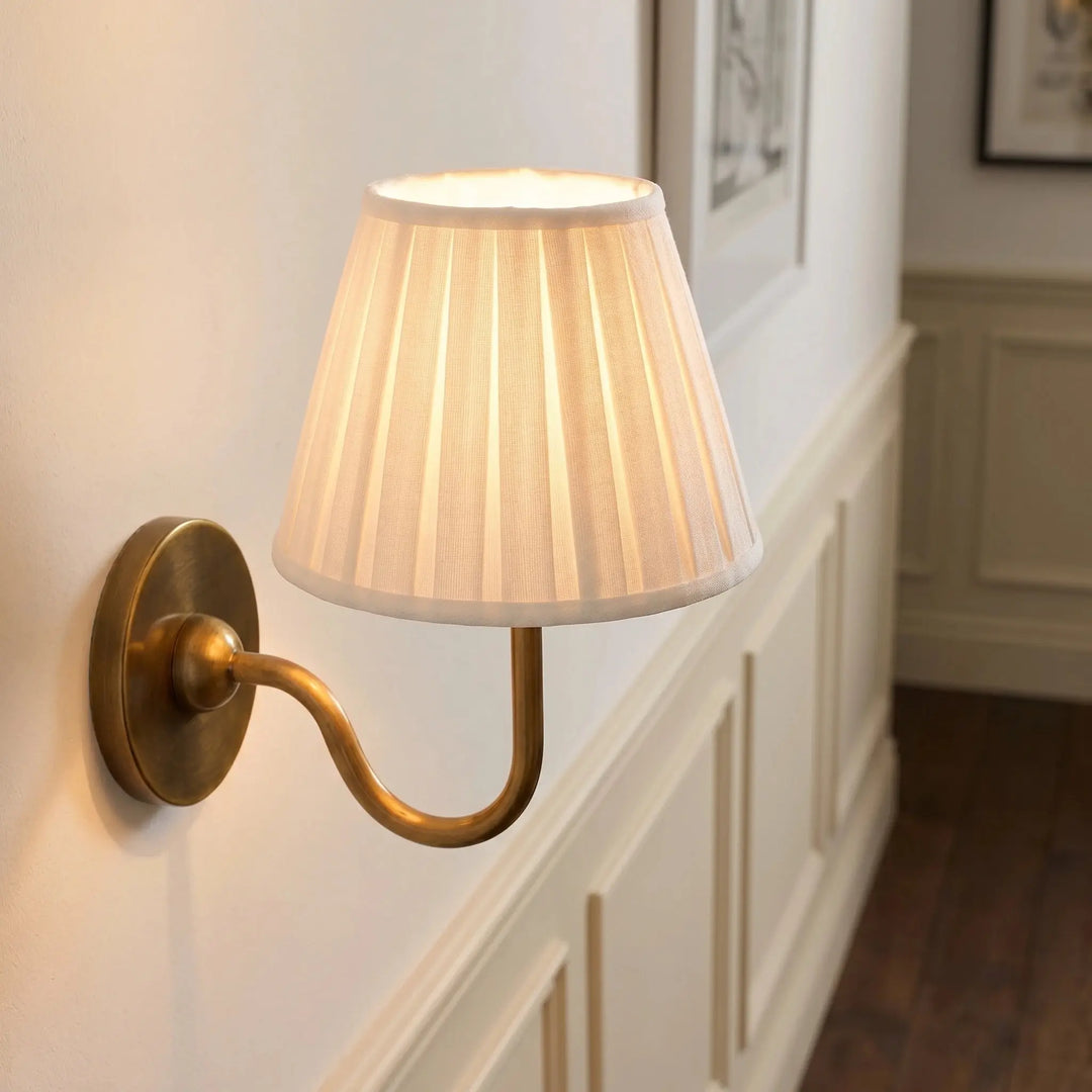 Tansy Classic Traditional Pleated Shade Wall Sconce