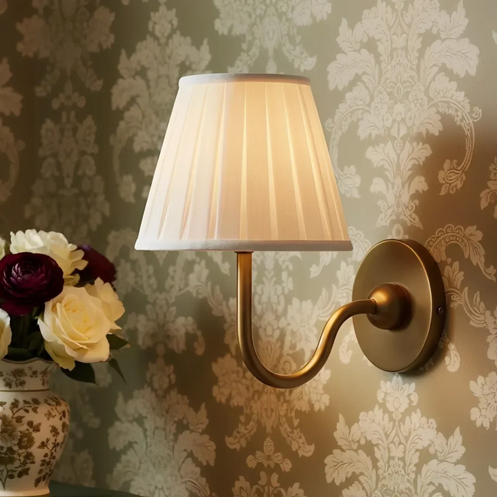 Tansy Classic Traditional Pleated Shade Wall Sconce