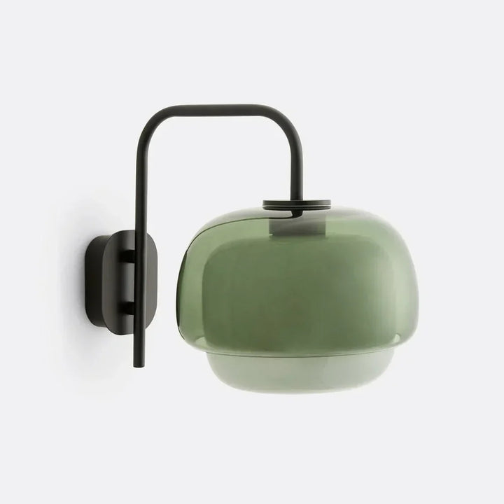Sanae Modern Round Shade Colored Glass Wall Sconce
