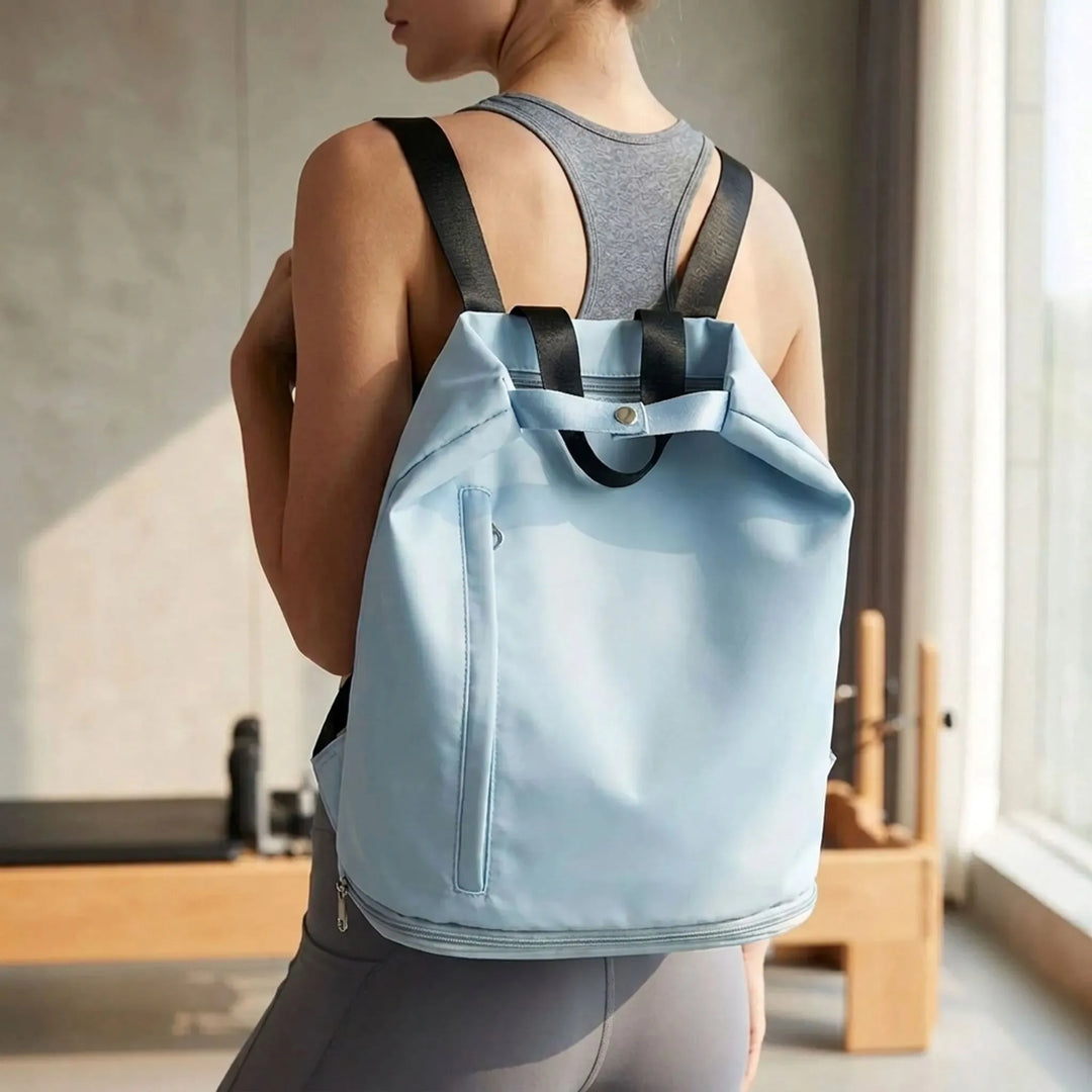 Dual-Compartment Gym and Travel Backpack with Wet/Dry Separation