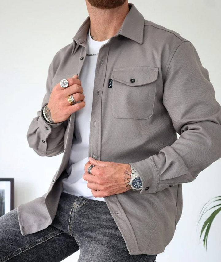 Stylish Men's Overshirt with Practical Chest Pockets