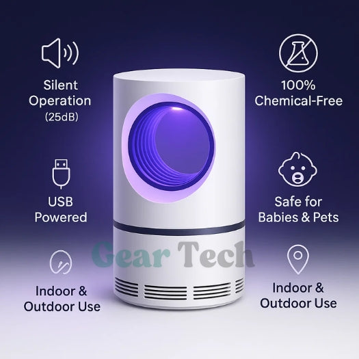 InsectoStop UV Fly Trap Indoor Outdoor Insect Catcher Lamp