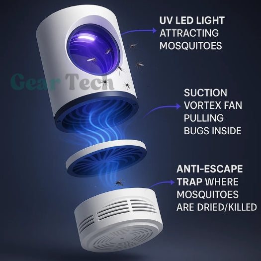 InsectoStop UV Fly Trap Indoor Outdoor Insect Catcher Lamp