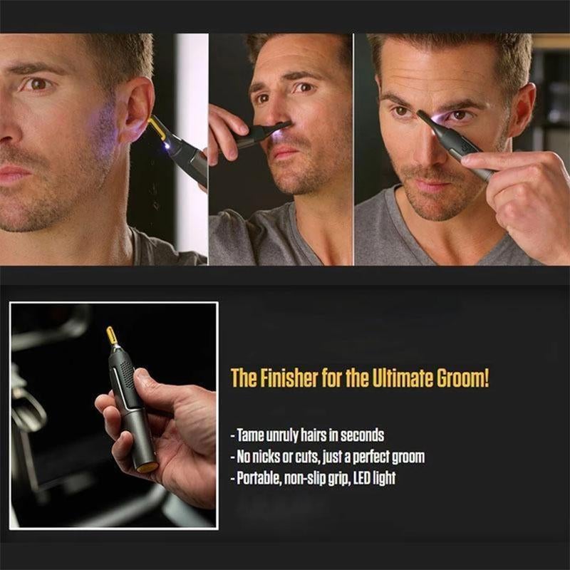 Cordless Detail Grooming Trimmer with Titanium Blades | Precision Tool for Beard, Nose & Eyebrows