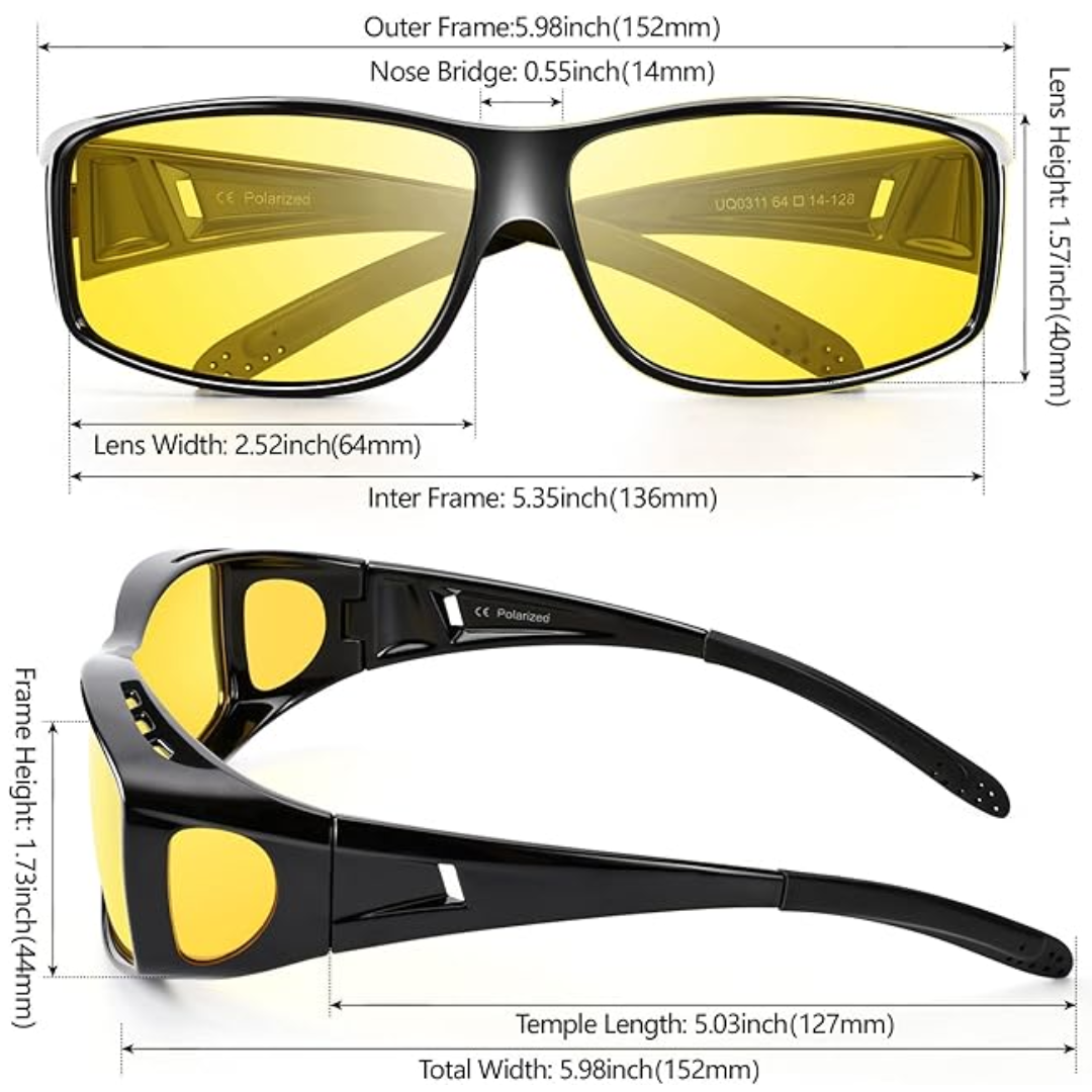 Night Driving Glasses | Anti-Reflective, Lightweight and Ideal for Poor Light Conditions