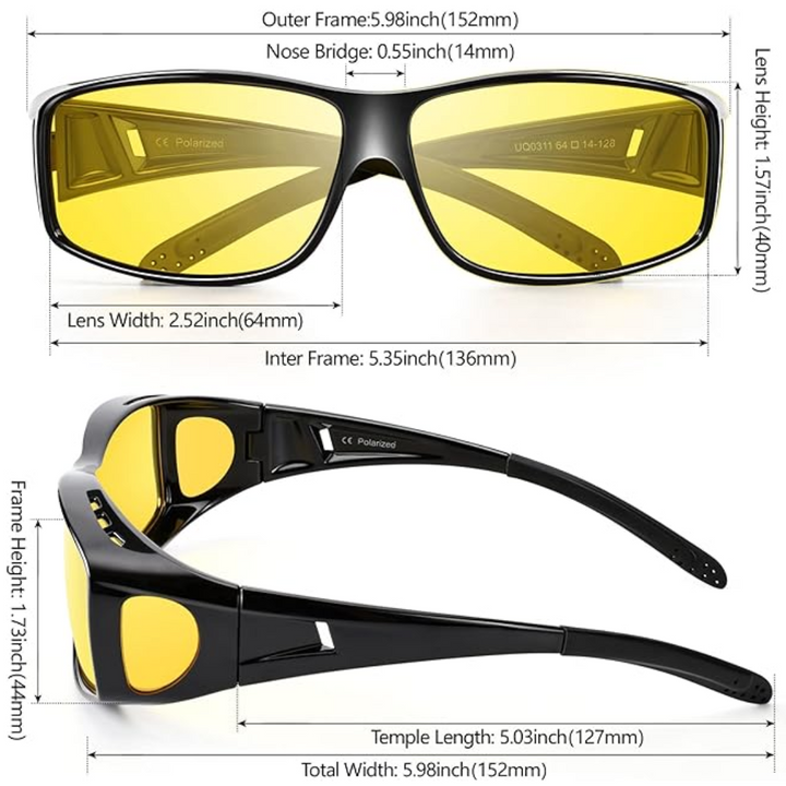 Night Driving Glasses | Anti-Reflective, Lightweight and Ideal for Poor Light Conditions
