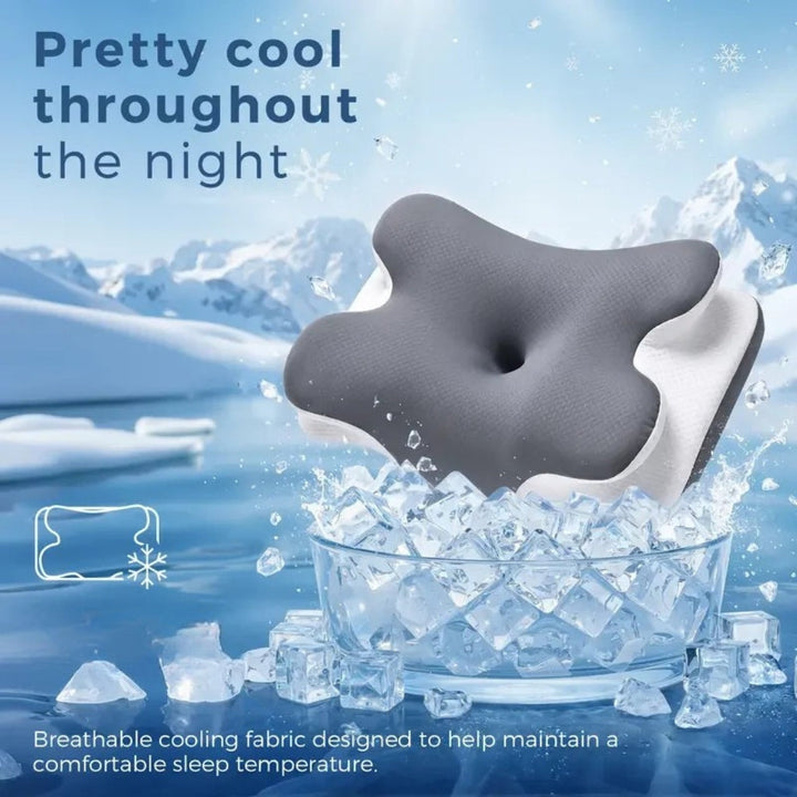 Premium Cooling Gel Memory Foam Neck Support Pillow for Travel and Home