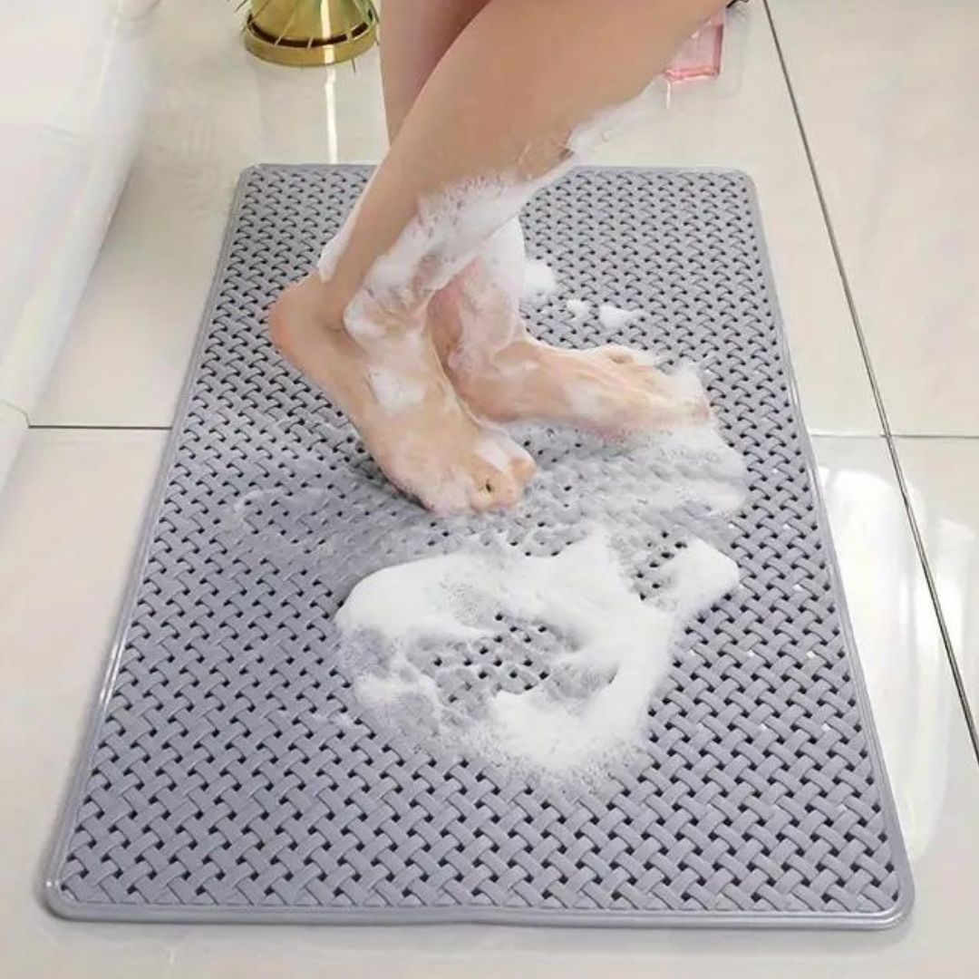 SafeStep Bathroom Floor Mat with Suction Cups – Non-Slip Bath Mat for Safety