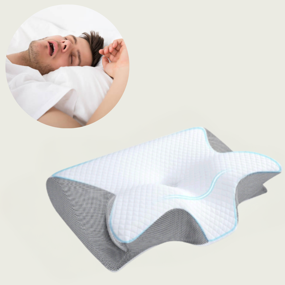 Anti-Snore Pillow | Ergonomic Neck and Head Support | White