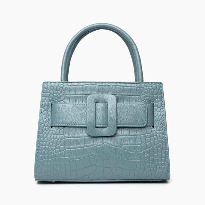 Harlow – Croc Embossed Top Handle Satchel Bag