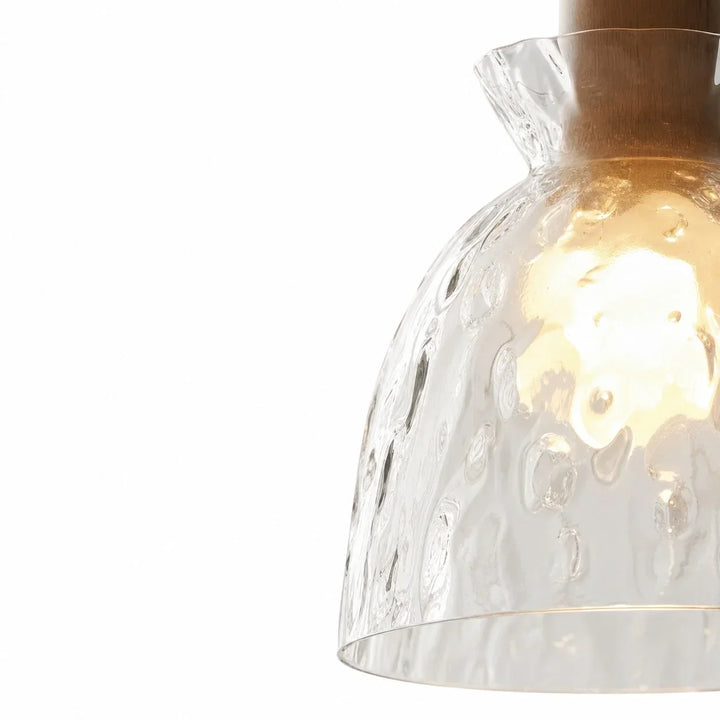 Vale Farmhouse Hammered Glass Dome Pendant Light