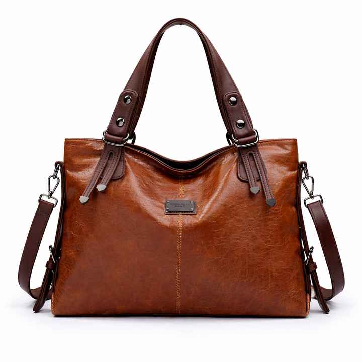 Vera – Large Vegan Leather Shoulder Bag, Work Tote