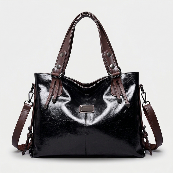 Vera – Large Vegan Leather Shoulder Bag, Work Tote