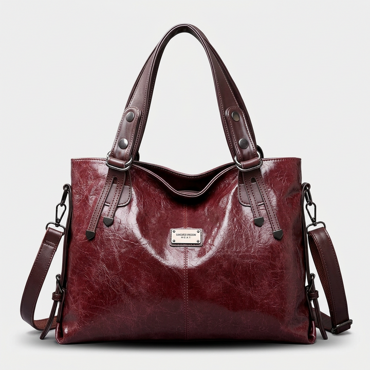 Vera – Large Vegan Leather Shoulder Bag, Work Tote