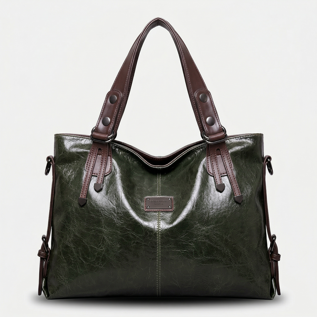 Vera – Large Vegan Leather Shoulder Bag, Work Tote