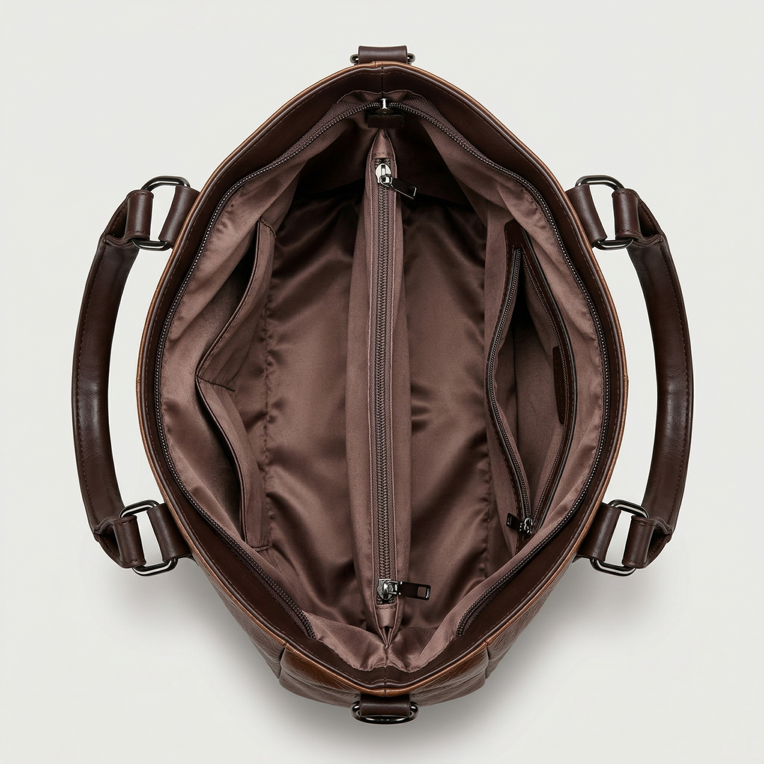 Vera – Large Vegan Leather Shoulder Bag, Work Tote