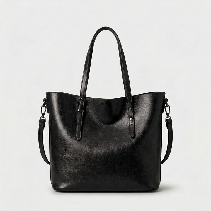 Vessa – Large Leather Tote Bag with Shoulder Strap