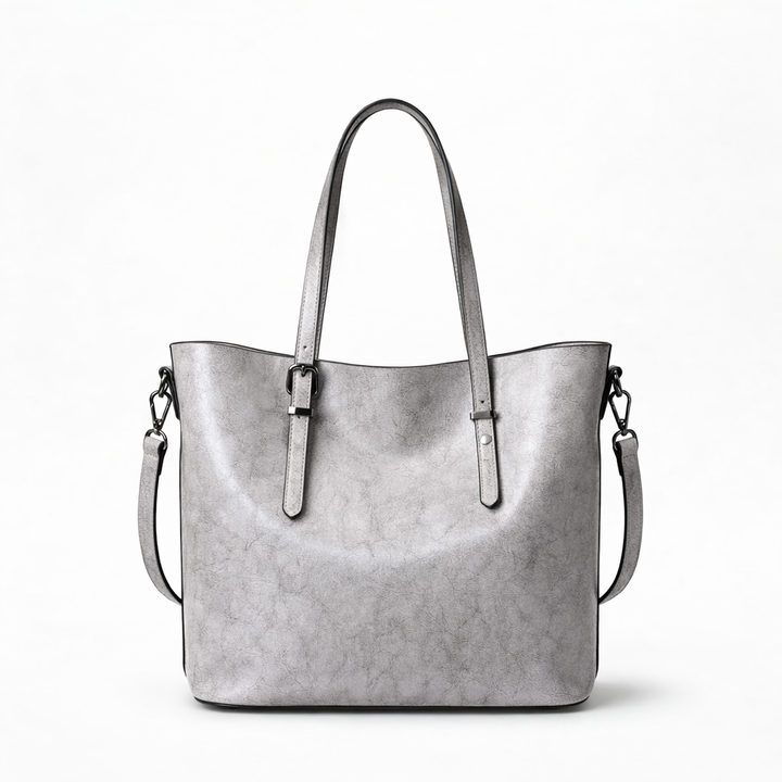 Vessa – Large Leather Tote Bag with Shoulder Strap