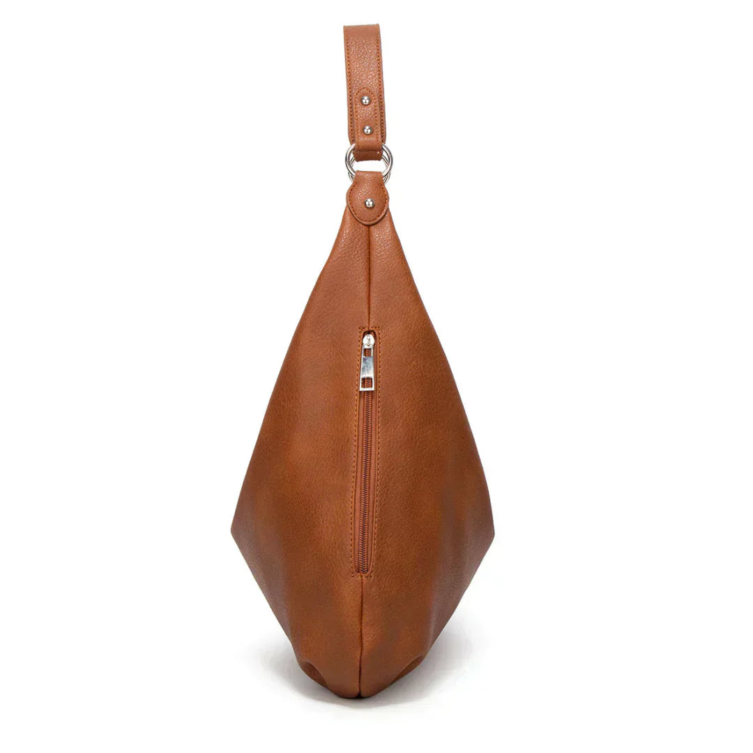 Lena – Large Vegan Cowhide Hobo Bag, Oversized Shoulder Bag