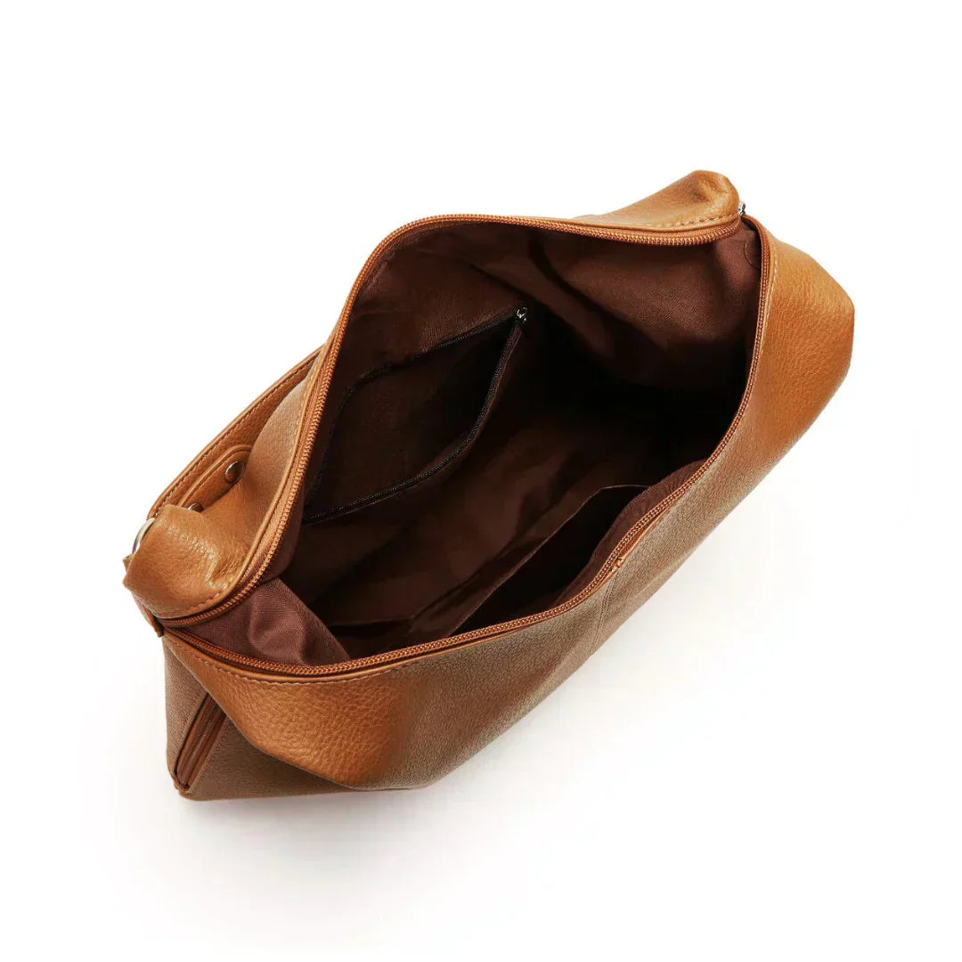 Lena – Large Vegan Cowhide Hobo Bag, Oversized Shoulder Bag