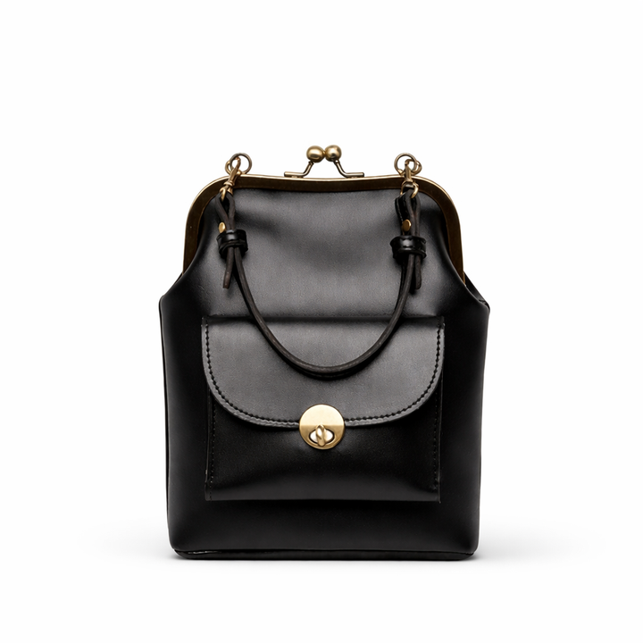 Vivette – Vintage Clasp Crossbody Bag, Small Shoulder Bag