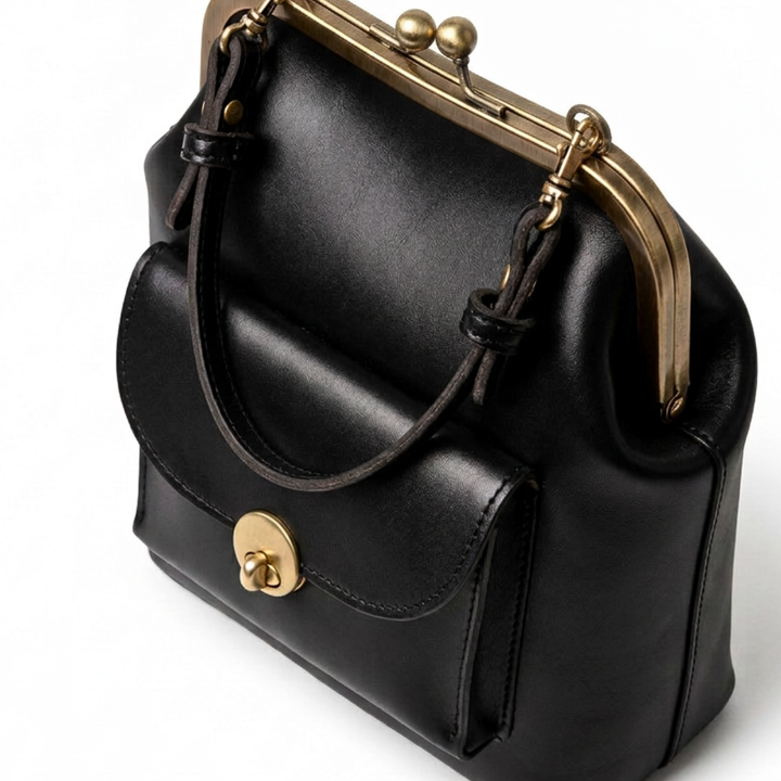 Vivette – Vintage Clasp Crossbody Bag, Small Shoulder Bag