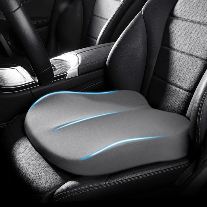 Premium Elevation Seat Cushion – Memory Foam Booster for Cars and Office Chairs
