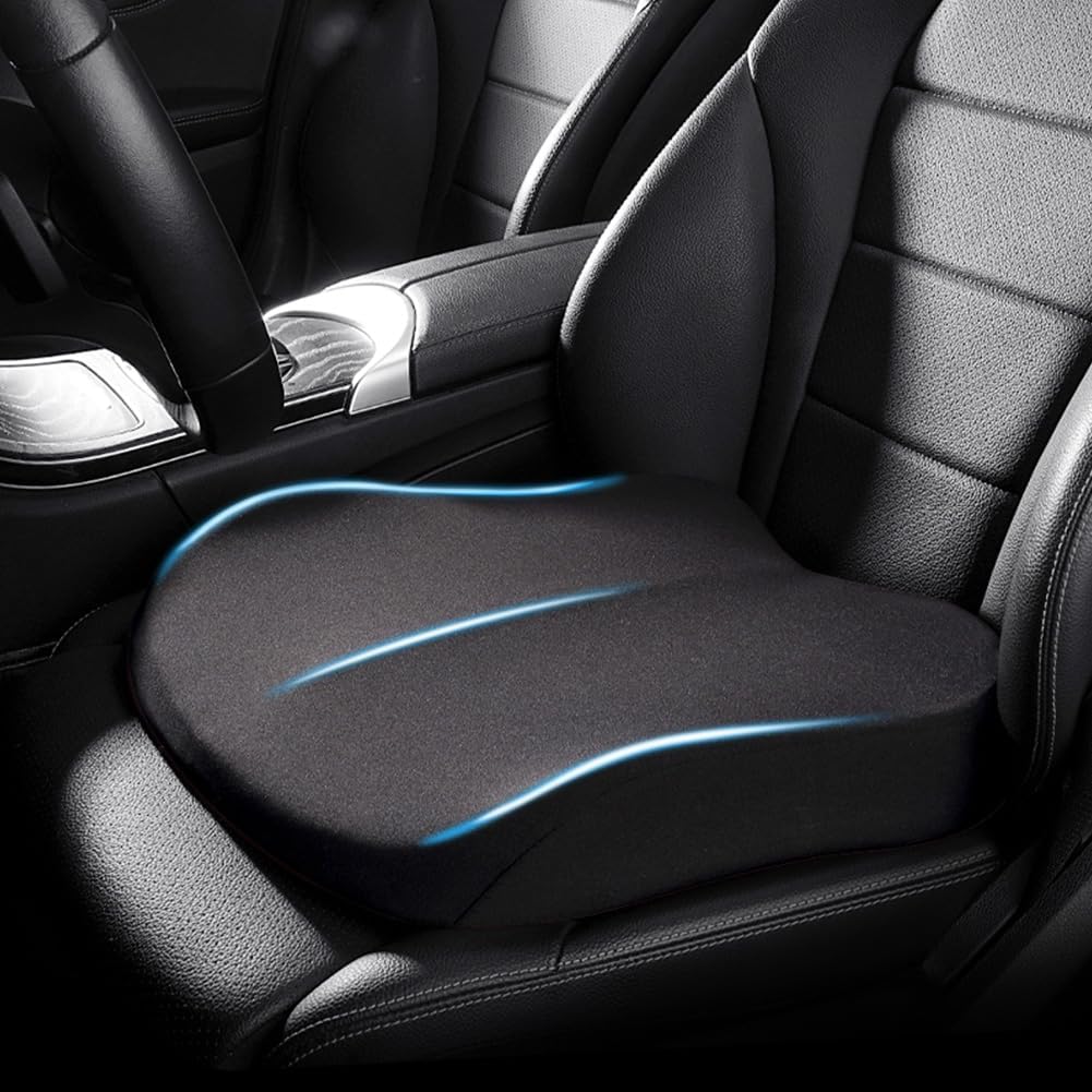 Premium Elevation Seat Cushion – Memory Foam Booster for Cars and Office Chairs