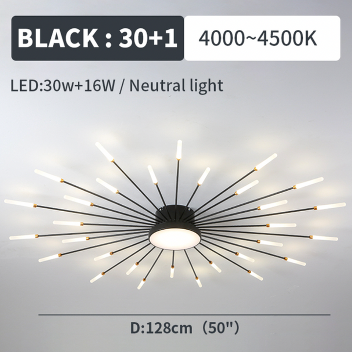 Wesley Modern Home Decoration Firework LED Ceiling Lamp