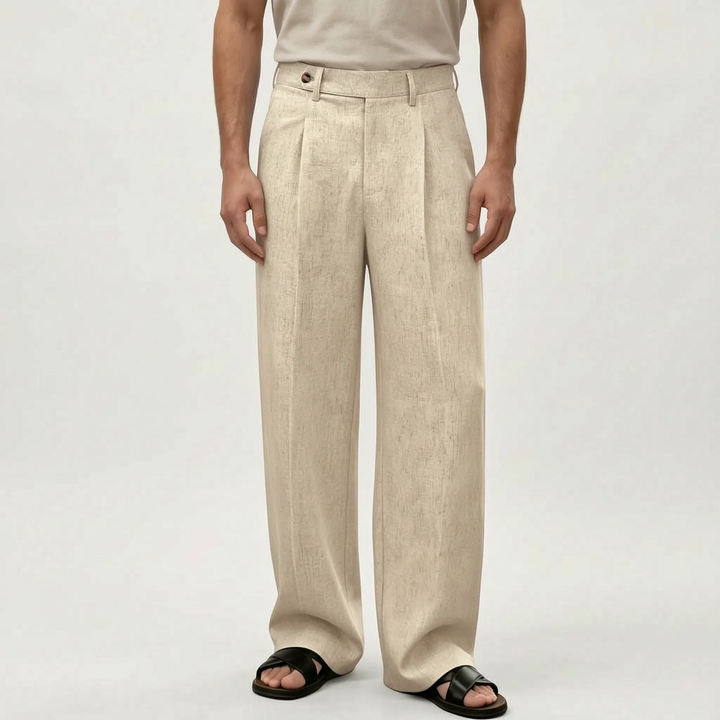 Breathable High-Waist Wide Leg Summer Pants - Lightweight & Comfortable