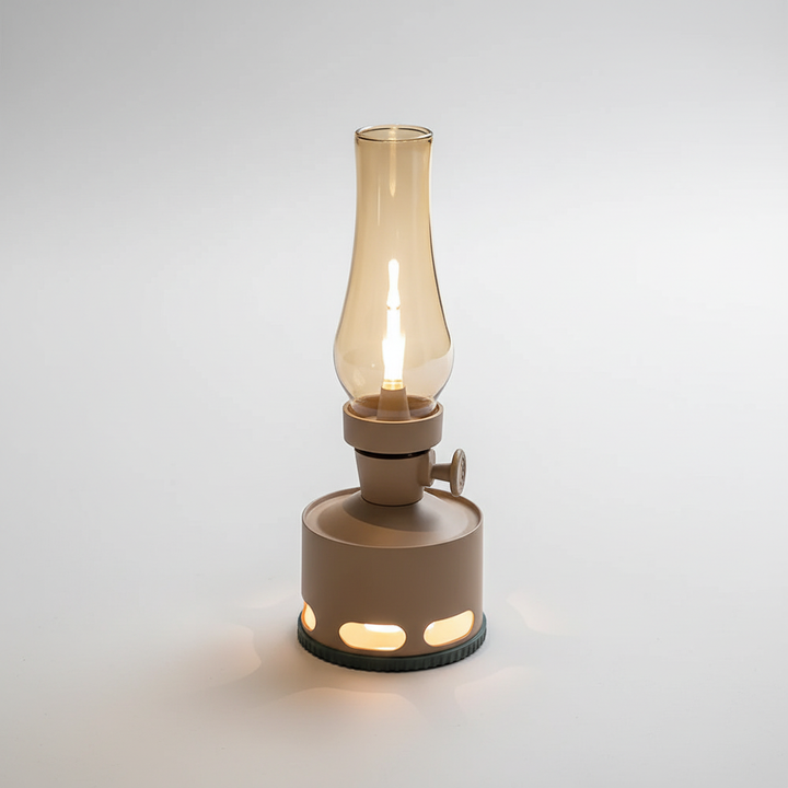 Ambient LED Flame Lantern with Puff Control - USB-C Rechargeable