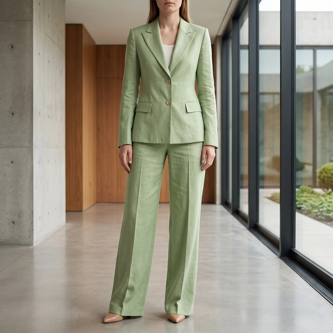 Women's Structured Wide-Leg Blazer and Pants Set